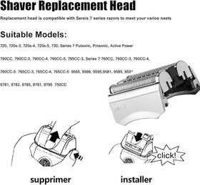 Tomorrow will be better 70s replacement head compatible with Braun S7, contours smoothly for close results.