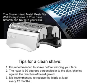 Tomorrow will be better 70s blades for Braun S7, stainless mesh protects skin during shaving.