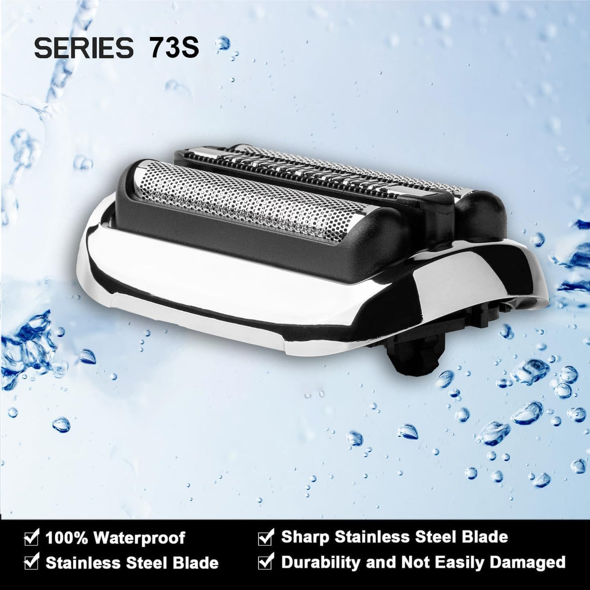 Tomorrow will be better stainless steel mesh close-up for skin friendly shave