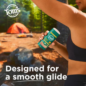Dermatologist-tested Tom's of Maine deodorant packaging label.