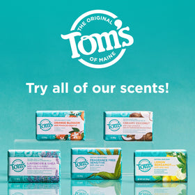 Tom's of Maine Lemon Bergamot travel bar for on-the-go cleansing.