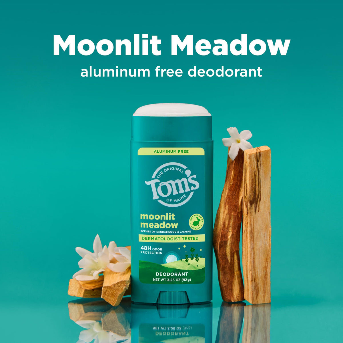 Moonlight Meadow scent profile featuring sandalwood, jasmine, vanilla for daily freshness.