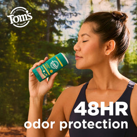 Open stick reveals tropical pineapple, coconut, and mango scent for daily freshness.