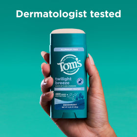 Dermatologist tested, aluminum-free deodorant suitable for everyday use.