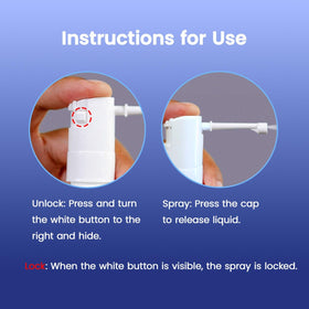 Tomum minoxidil spray pump-action for precise scalp application