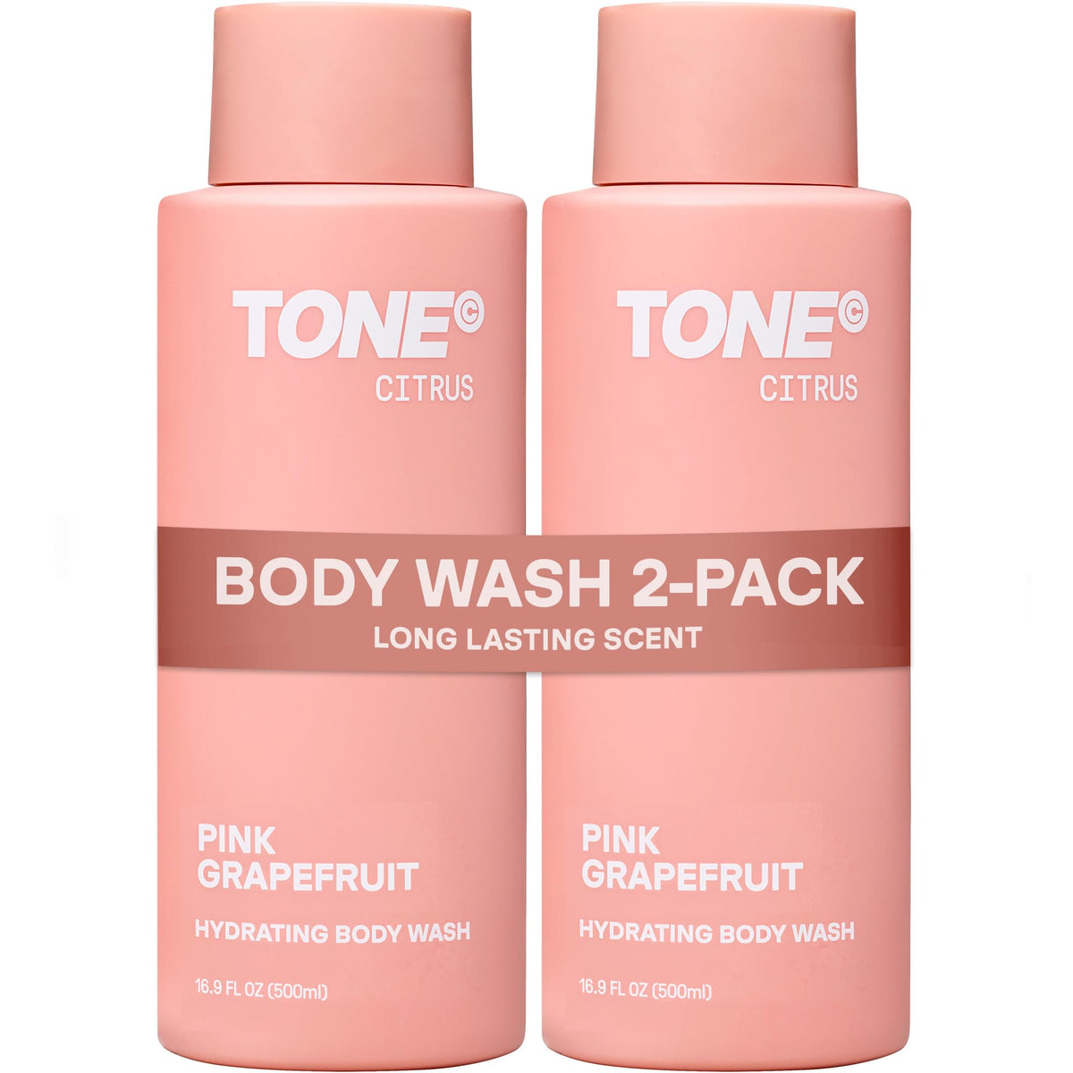TONE Exclusive Citrus body wash bottle front view for a refreshing start to your day.