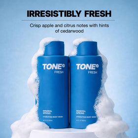 TONE Exclusive Hydrating Body Wash close-up of creamy lather.
