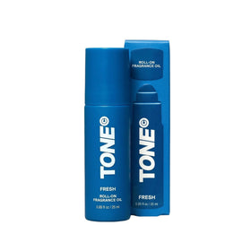 Tone Exclusive roll-on fragrance bottle front showcases the Fresh scent.