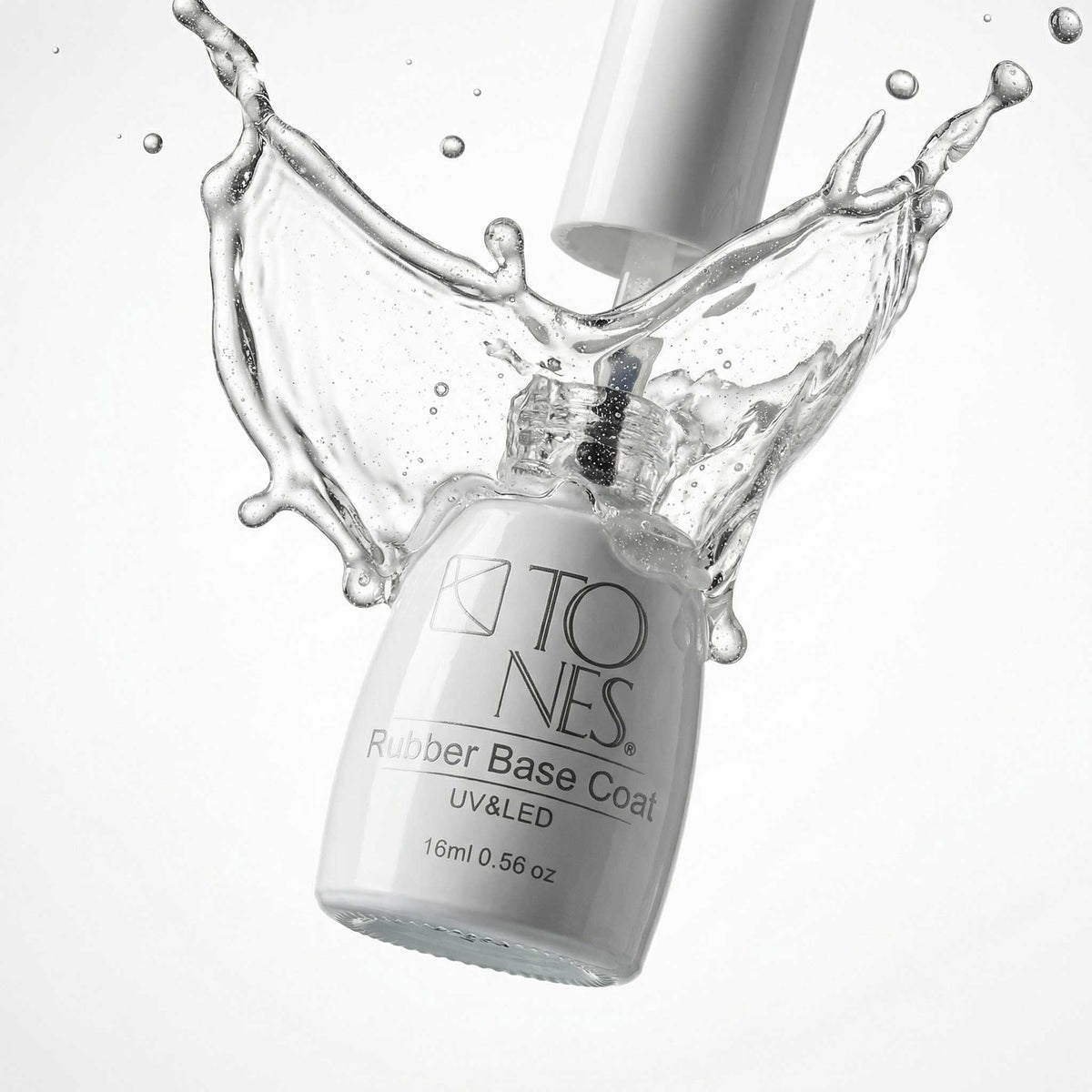 TONES Rubber Base Coat delivers a glossy, enduring finish.