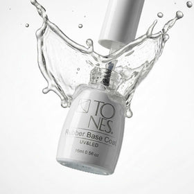 TONES Rubber Base Coat delivers a glossy, enduring finish.