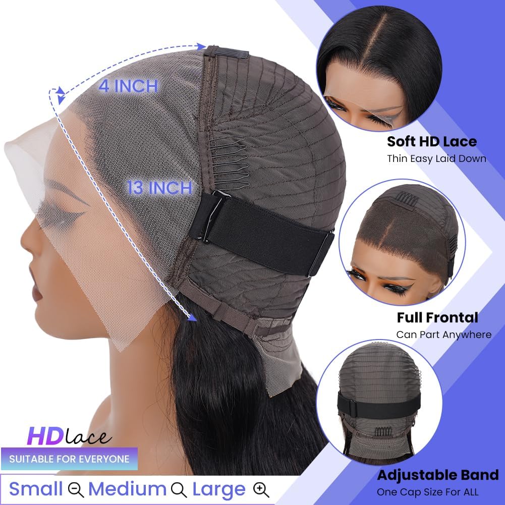 TONGMAY lace front bob wig 14in back view reveals seamless blend.