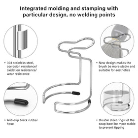 Tonhawness stainless steel shaving stand keeps kit organized and dry