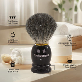 Tonhawness wood handle birch grip delivers comfortable, stable shaving control
