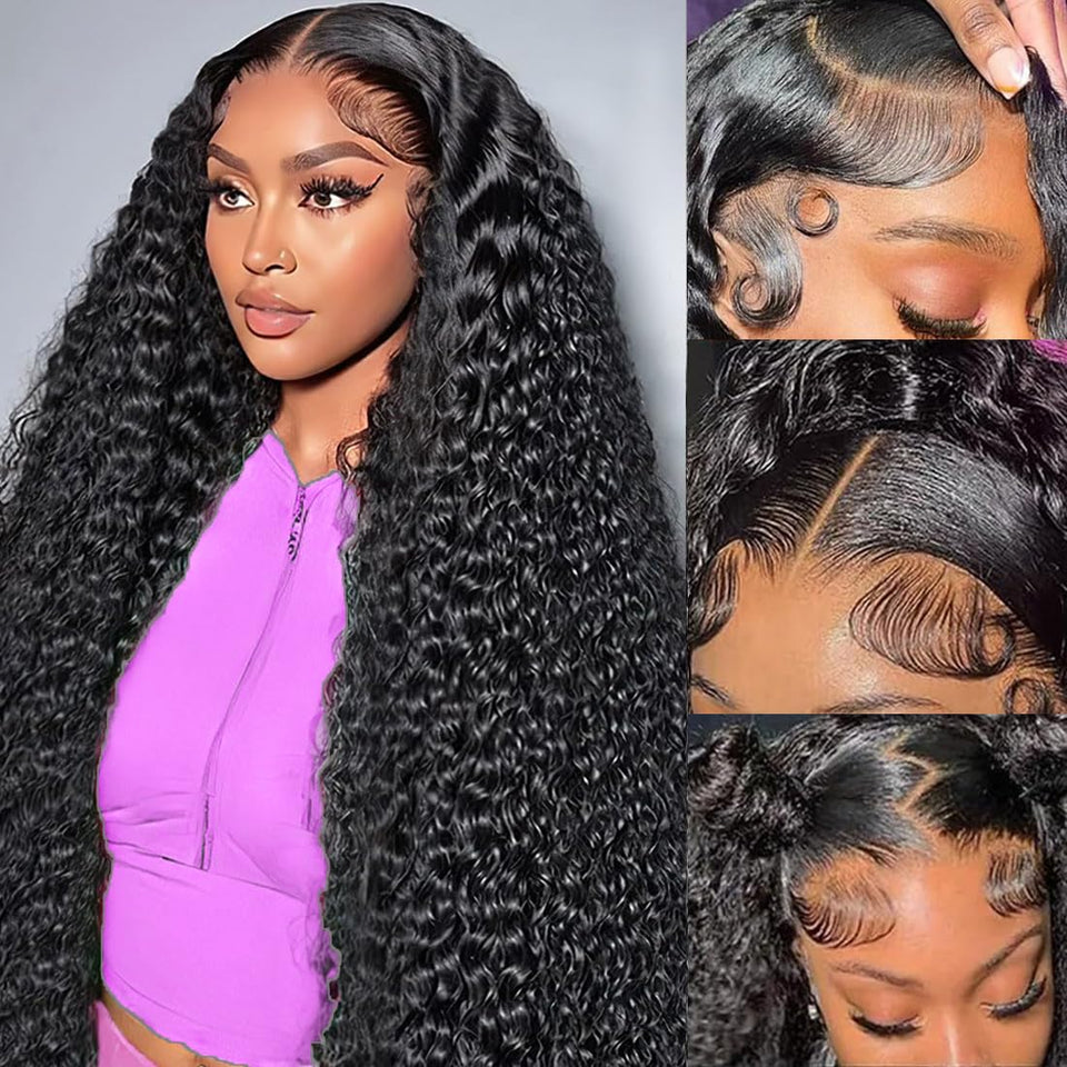 TONHONK deep-wave lace-front wig with 200 density for a full natural look.