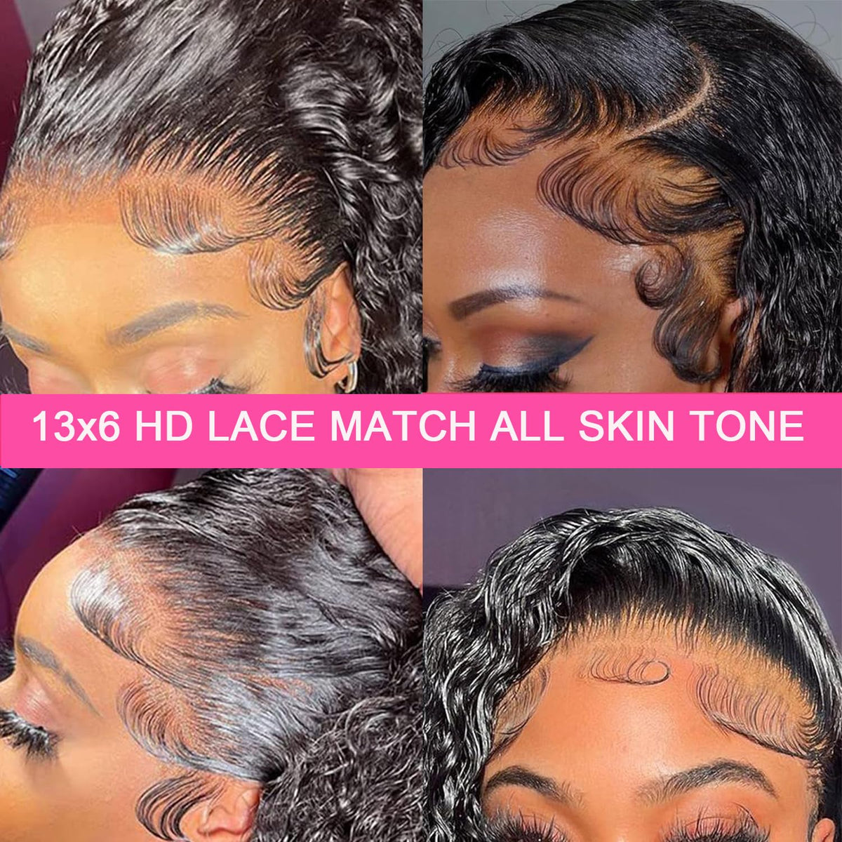 TONHONK Swiss HD lace provides breathable, seamless scalp blending.