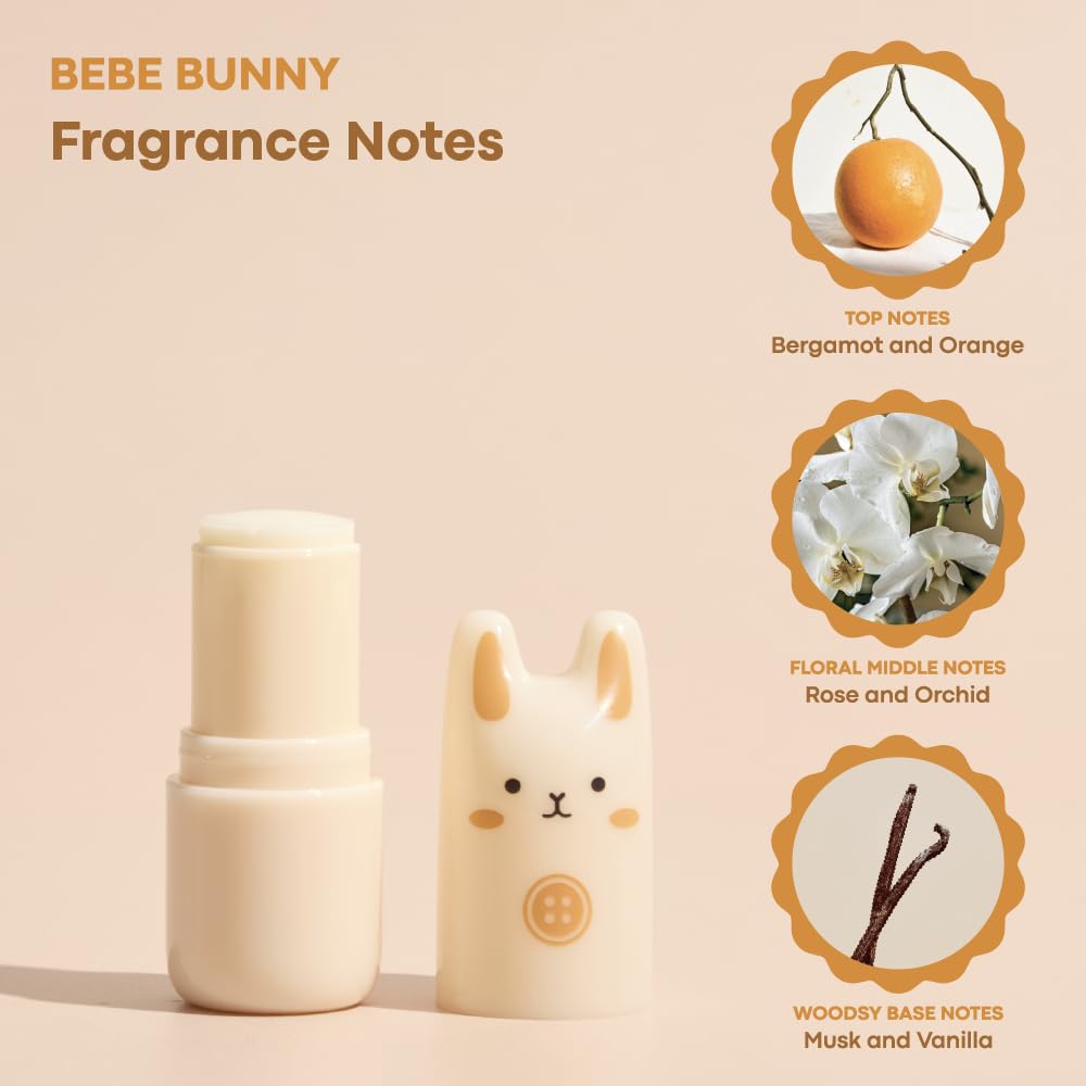 TONYMOLY Bebe Bunny pocket bar closeup reveals smooth balm texture for easy touch-ups.