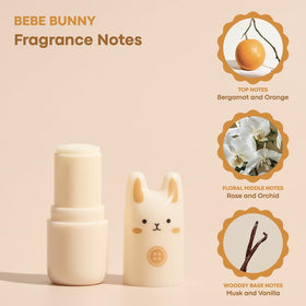 TONYMOLY Bebe Bunny pocket bar closeup reveals smooth balm texture for easy touch-ups.