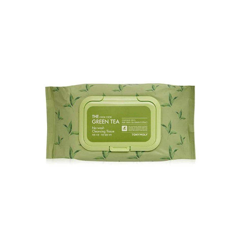 TONYMOLY Chok Chok green tea and aloe face wipes for on-the-go hydration and makeup removal