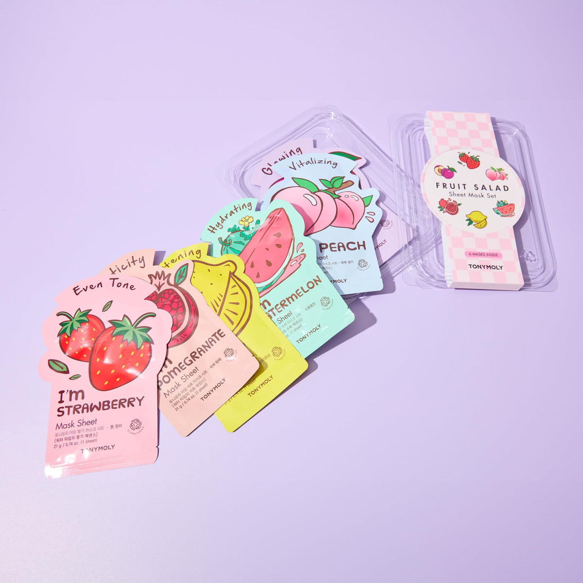 TONYMOLY Fruit Salad Pomegranate sheet mask for antioxidant protection and brightness