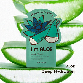 TONYMOLY I’m Aloe Sheet Mask-bamboo juice finish refreshes and firms.