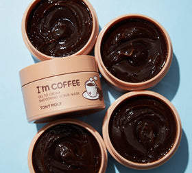 TONYMOLY I’m Coffee Gel-to-Cream Scrub Mask coffee grounds cleanse pores