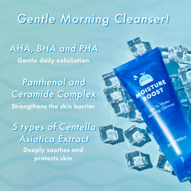 TONYMOLY Moisture Boost Gel To Water Cleanser with centella and exfoliating actives for daily use