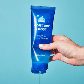 TONYMOLY Moisture Boost Gel To Water Cleanser texture transitioning during massage
