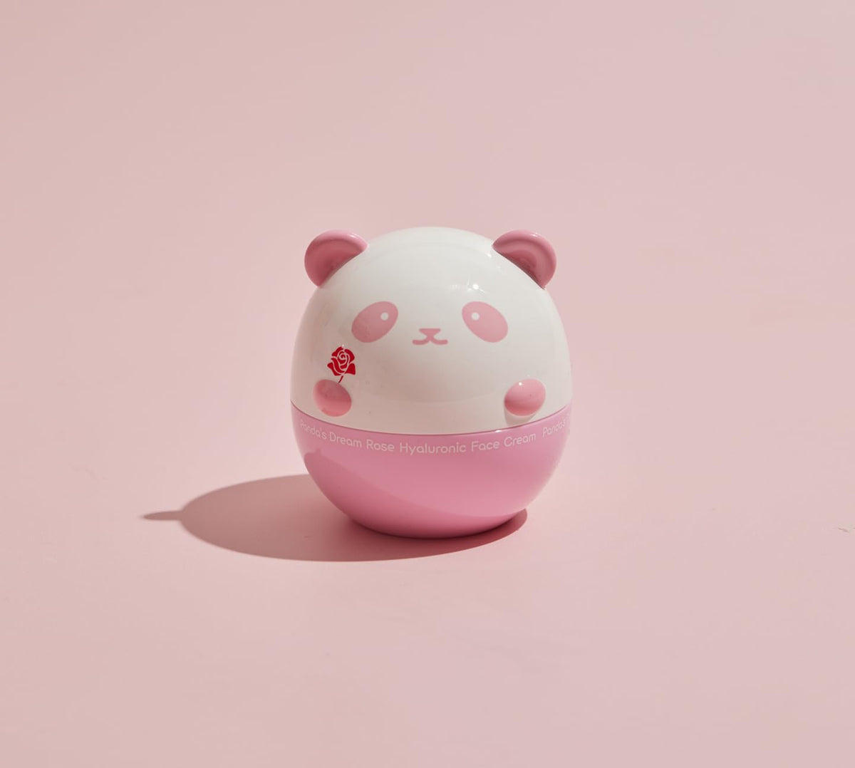 TONYMOLY Panda's Dream Rose cream being applied to skin for a smooth, hydrated, radiant look.
