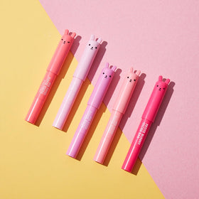 TONYMOLY Petit Bunny Lip Gloss delivers sheer color with a juicy high shine on lips.