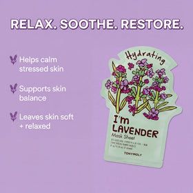 TONYMOLY Spring Blossom Lavender mask packet; ideal for quick hydration