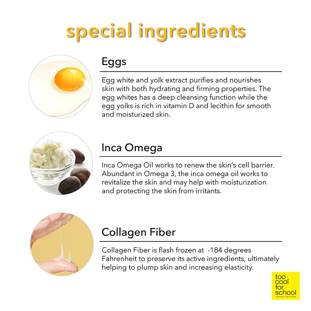 Too Cool for School Egg Mellow Cream near eye and neck area for targeted care.
