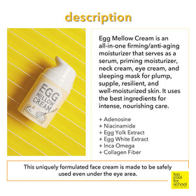 Too Cool for School Egg Mellow Cream on skin displaying plump, nourished look.
