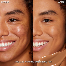 Too Faced Born This Way concealer applicator demonstrating precise blending