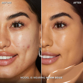 Too Faced Born This Way concealer swatches in warm beige for color match