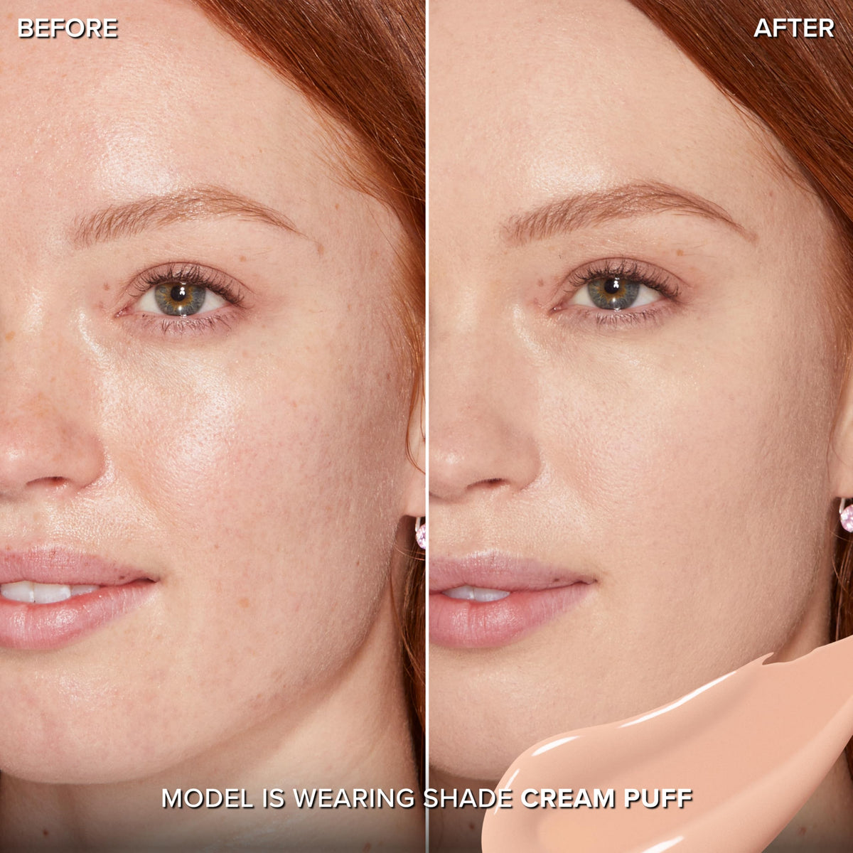 Too Faced Born This Way concealer swatches showing natural shade match.
