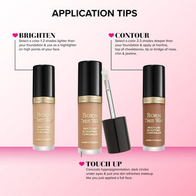Too Faced Born This Way concealer vegan cruelty-free packaging icon