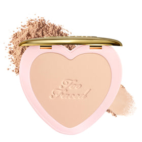 Too Faced Born This Way soft blur powder compact delivers a pore-blurring natural finish.