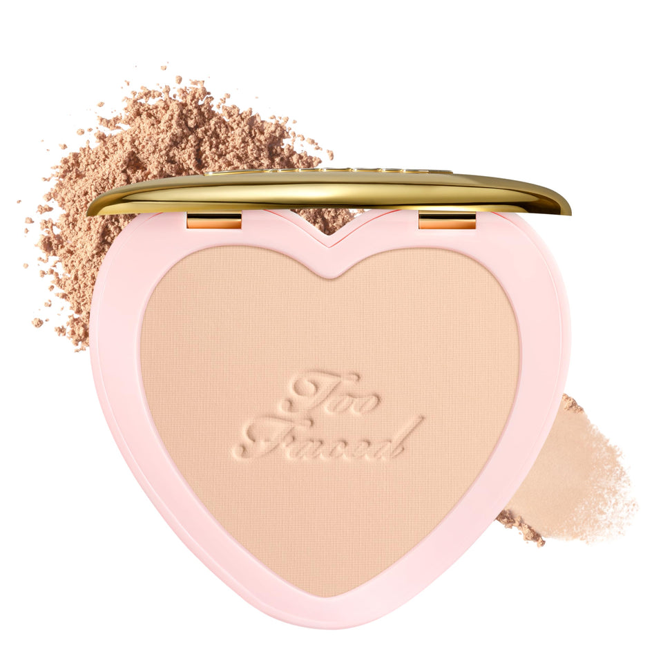 Too Faced Born This Way soft blur powder compact delivers a pore-blurring natural finish.