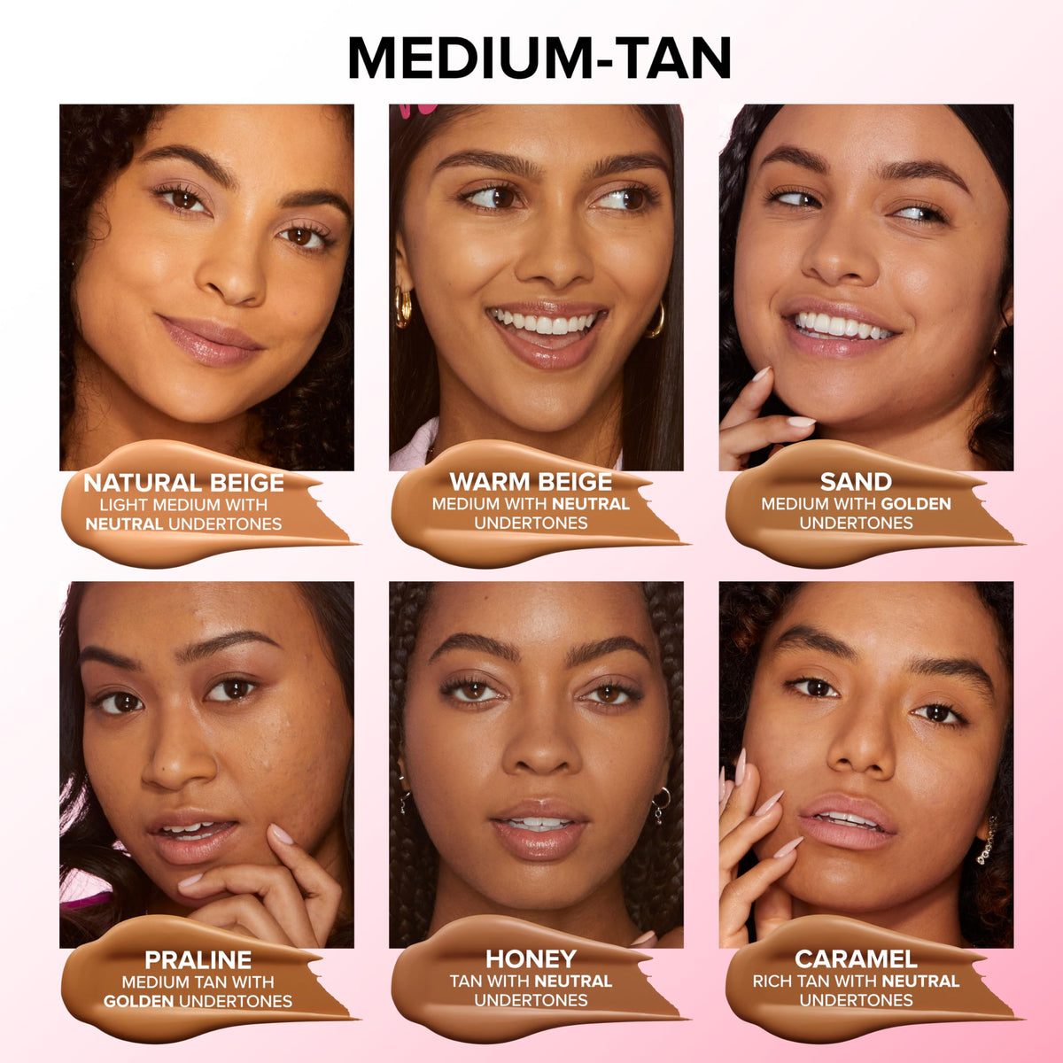 Application with brush of Too Faced Born This Way Soft Matte Foundation blends evenly