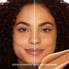 Too Faced Born This Way Soft Matte Foundation pour highlights buildable coverage for a natural finish