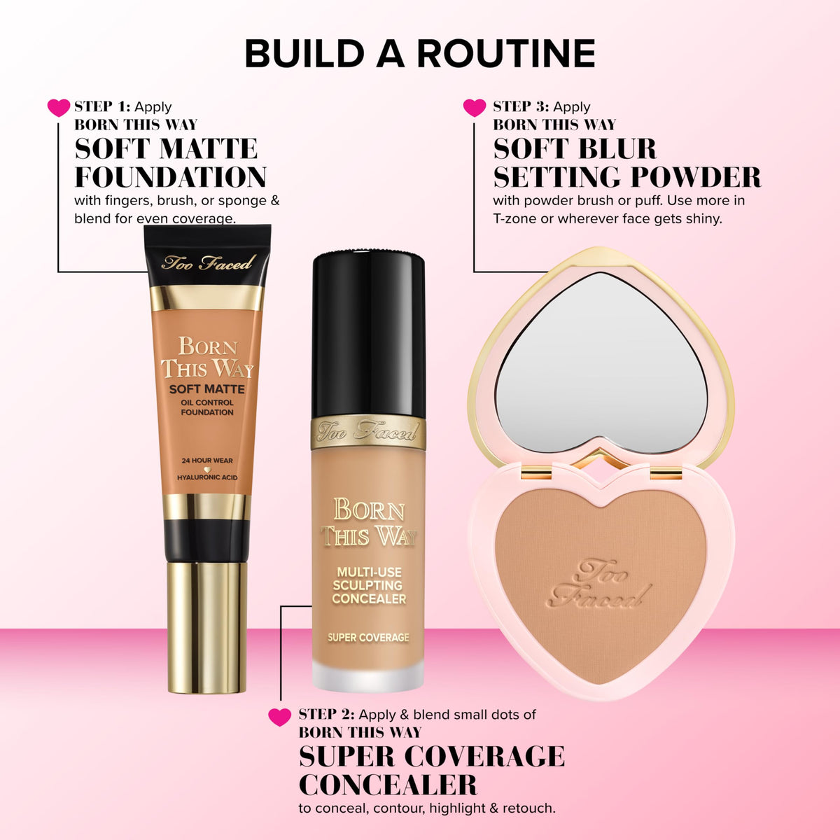 Waterproof feel of Too Faced Born This Way Soft Matte Foundation resists sweat and humidity
