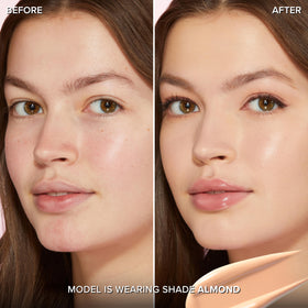 Too Faced Born This Way swatches reveal medium-to-full coverage with color true wear.