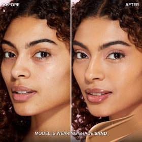 Too Faced Born This Way swatches demonstrating medium-to-full coverage for even skin tone.