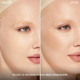 Too Faced Chocolate Soleil bronzer stick on outer face edge for natural warmth and dimension