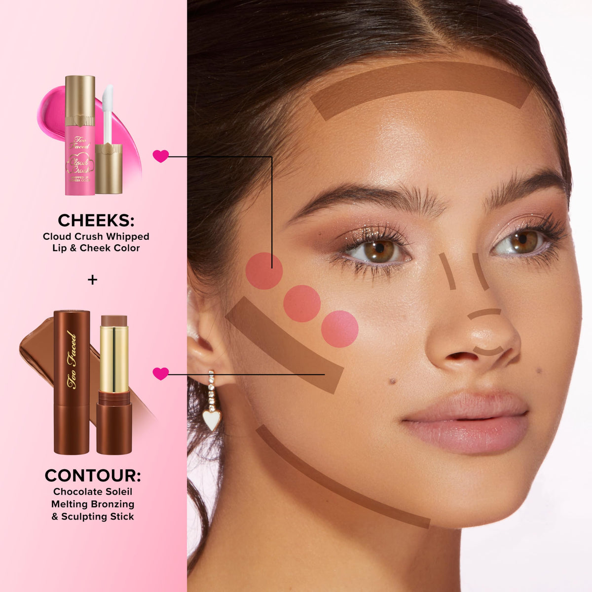 Too Faced Chocolate Soleil with vegan cruelty-free badge and satin finish on skin