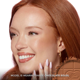 Too Faced Chocolate Soleil swatch on skin demonstrating blendability