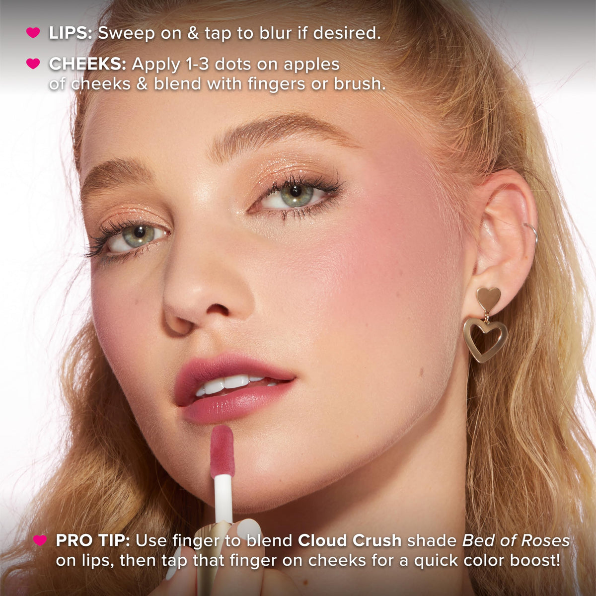 Too Faced Cloud Crush soft-focus swatches reveal blur-leaning pigment.