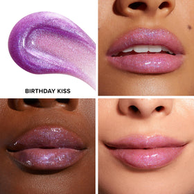 Too Faced Kissing Jelly Lip Oil wand application for instant shine