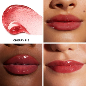Too Faced Kissing Jelly Lip Oil Gloss applicator delivering hydrating moisture on lips