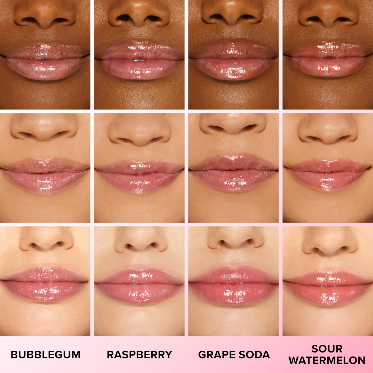 Too Faced Kissing Jelly Lip Oil Gloss wet look shine on lips